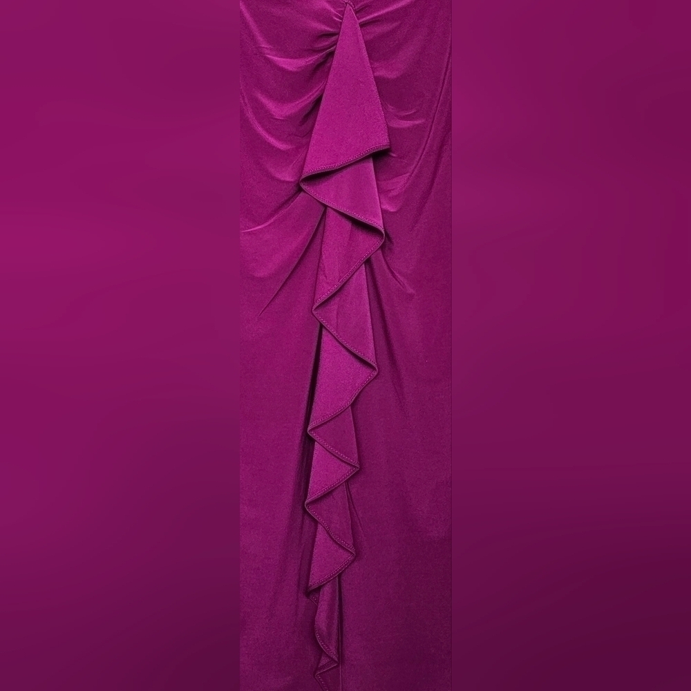 NWOT Eliza J Ruched Long Sleeve Sheath Dress sz 2 MAGENTA - Picture 3 of 7